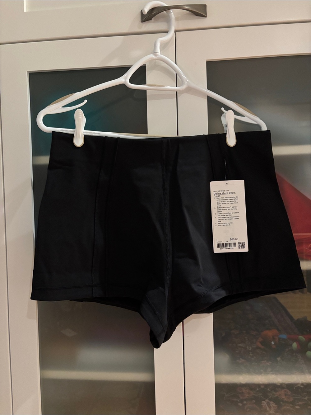 Lululemon Define Micro Short Luon SZ L (8-10) Black NWT🖤🖤